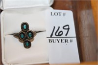 SILVER AND TURQUOISE RING