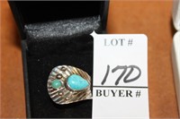 SILVER AND TURQUOISE  RING