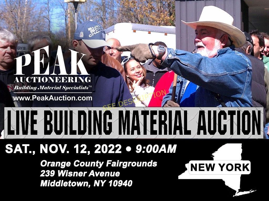 Middletown, NY November 12, 2022 Peak Building Material