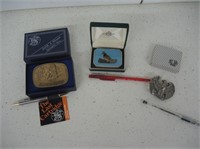 3 BELT BUCKLES-1 PEWTER,SMITH & WESSON & AN EAGLE