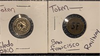 Ohio & San Francisco Transit tokens