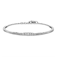 3/4 CT Diamond Bangle 14k White Gold