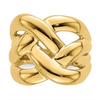 14k Yellow Gold Woven Statement Ring