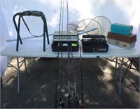 4 Tackle Boxes, Nets, Seat & Rod & Reels