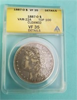 1887 Silver Morgan Dollar O VF 35
