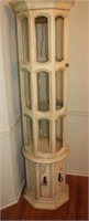 Painted Plastic Hexagonal Lighted Display Cabinet