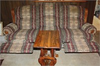Reclining Couch, Loveseat & End Table