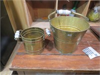 Pair of Brass Buckets