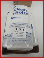 New - 3 rolls of Clean Choice Paper Towels