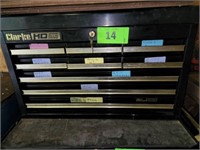 CLARKE HD PLUS TOP TOOL BOX - 9 DRAWER LIFT TOP