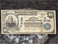 1907 Arkansas Nat'l Bank of Fayetteville $10 Note