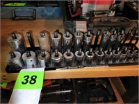 22 PC. PROTO & OTHER SOCKETS ON HOLDER