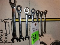 7 PC. STANLEY RATCHETING SAE WRENCHES
