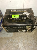 PRO- SOURCE 8" DRILL PRESS W/ 2/5" VISE  IN BOX