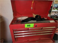 RED  6 DRAWER LIFT TOP TOOL BOX