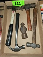 FLAT OF VARIOUS HAMMERS- BALL PEEN & CLAW