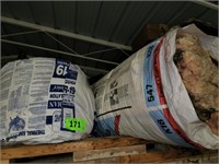 2 BAGS FACED USED INSULATION