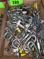 FLAT OF VARIOUS EYE BOLTS- & OTHER FASTENERS