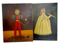 Antique Mexican Canvas Paintings