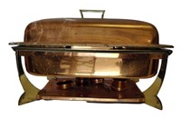 Oblong Copper and Gold Tone Chafer