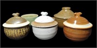Stoneware Lidded Bowls