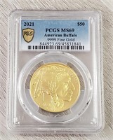 One Ounce Gold 2021 PCGS MS69 American Buffalo