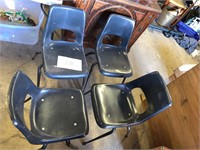 Mid century black chairs