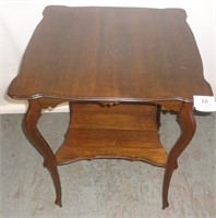 Antique square walnut table we think