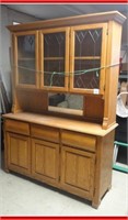 Large oak hutch cabinet – handmade