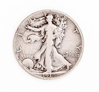 Coin 1919-D Walking Liberty Half Dollar, F/VF