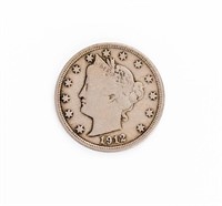 Coin 1912-D Liberty Nickel "V", VF