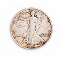 Coin 1917-S(Rev)Walking Liberty Half Dollar,XF/AU
