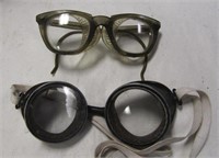 2 Pairs Vintage Safety Glasses/Goggles