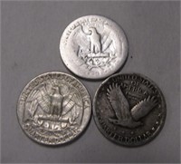 3 US 90% Silver Quarters
