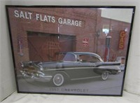 Salt Flats Garage '57 Chevy Framed Photo
