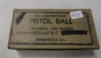 50 Rounds of 45 Ball Ammo - NO SHIPPING