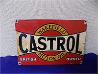 Castro Motor Oil Repro Porcelain / Metal Sign
