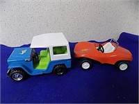 Vtg Buddy L Jeep + Tonka Car