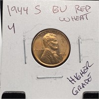 1944-S BU RED WHEAT PENNY