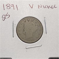 1891 LIBERTY V NICKEL