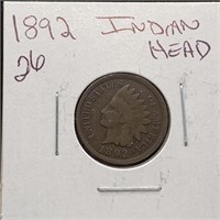 1892 INDIAN HEAD PENNY / CENT