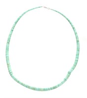 Santo Domingo Pueblo Graduated Turquoise Necklace