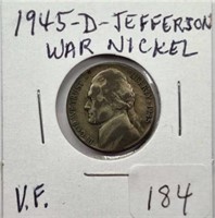 1945D Silver War Nickel VF