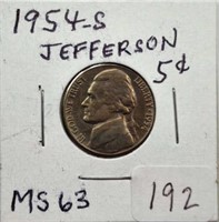 1954S Jefferson Nickel  MS63