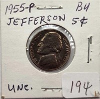 1955P Jefferson Nickel  UNC