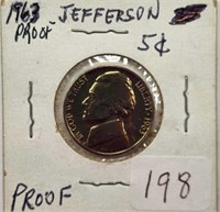 1963P Jefferson Nickel  Proof