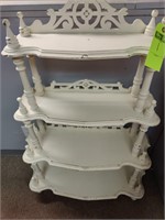 White 4 tier shabby sheek shelf.