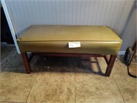 Mid century leather bench