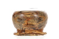 Exotic Oregon Tiger Stripe Turned Wooden Bowl