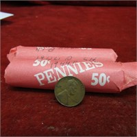 (2)Rolls Wheat cents. 1944.